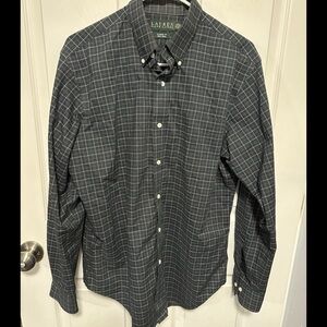 Lauren by Ralph Lauren Men's Checkered Shirt 15.5 34/35 Classic Fit Non Iron